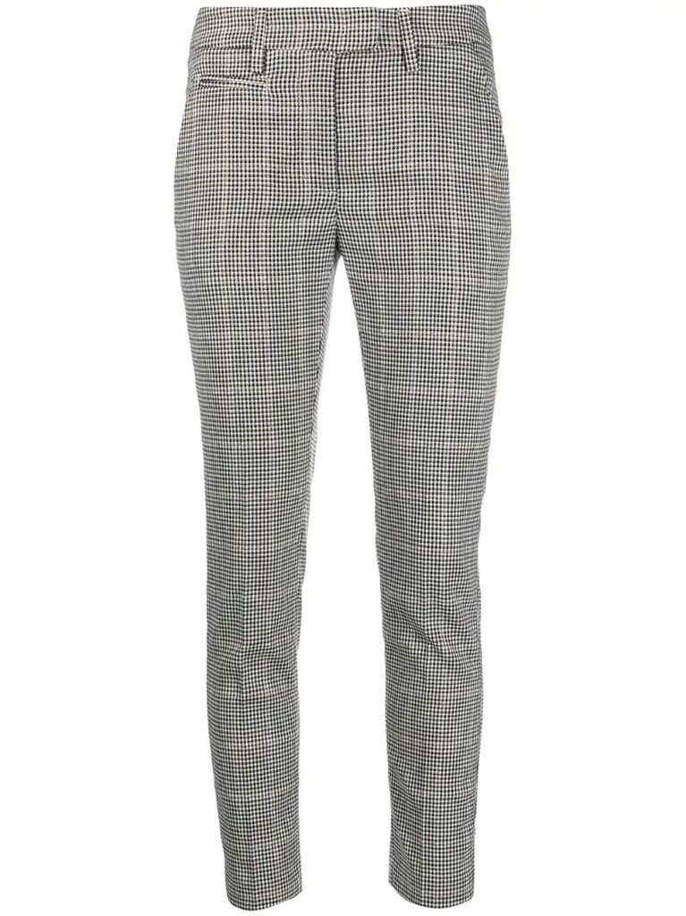 checked skinny trousers
