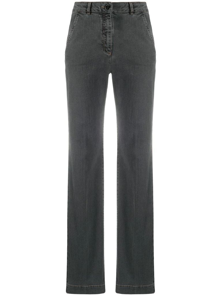 high-rise straight jeans