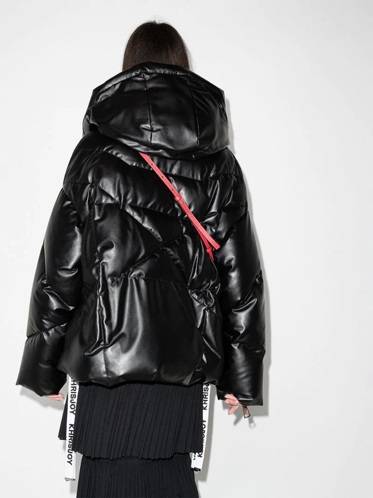 Khris Eco leather puffer jacket