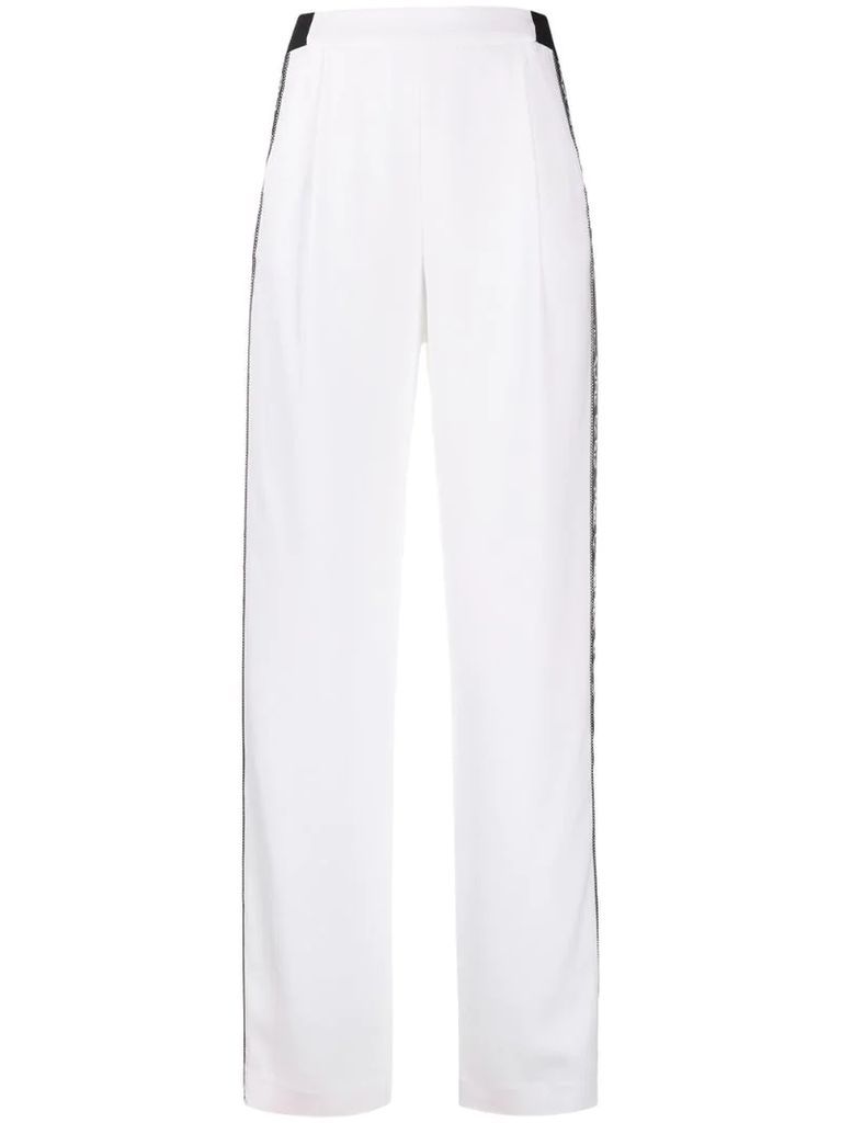 logo tape track trousers