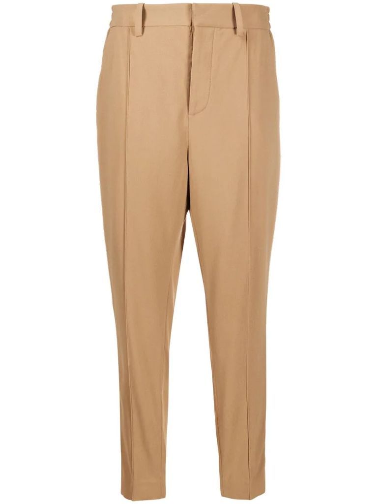 crop high-waisted trousers