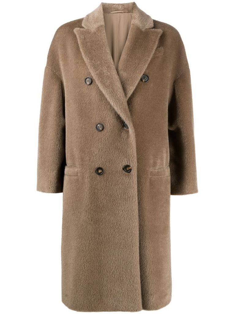 fitted double breasted coat