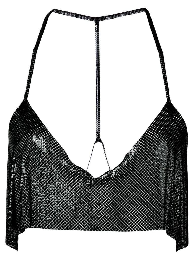 cropped chainmail top