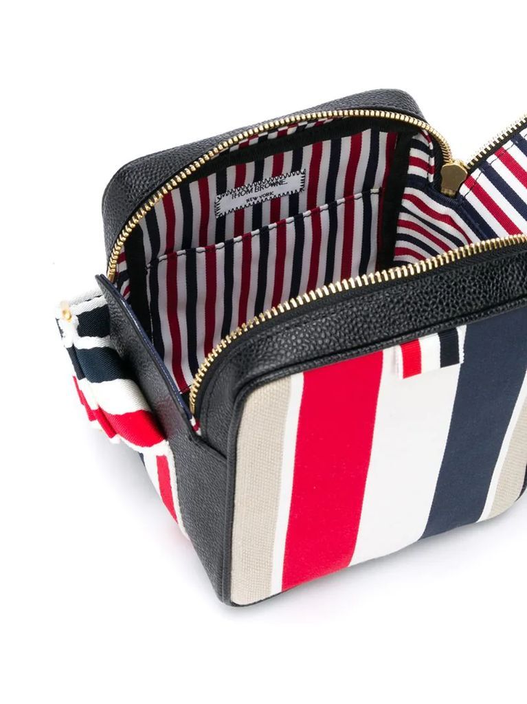 striped shoulder bag