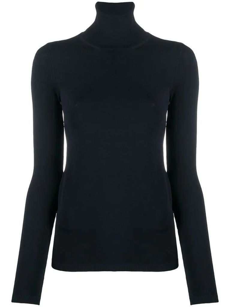 roll-neck knitted top