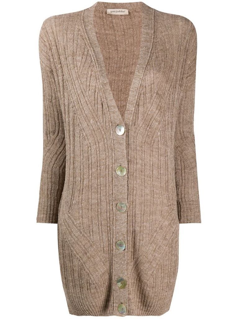 fine knit longline cardigan