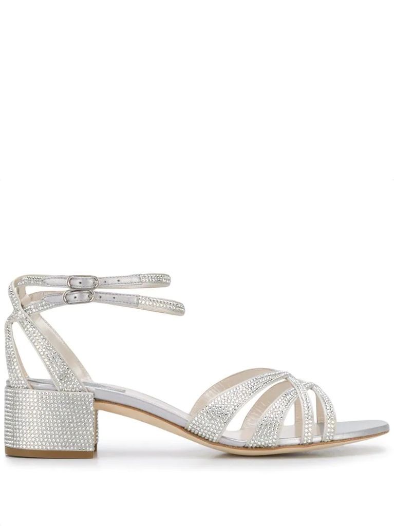 open toe sequin sandals