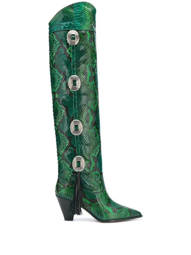 Go West 70mm snake-effect boots