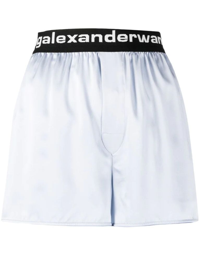 logo waistband shorts