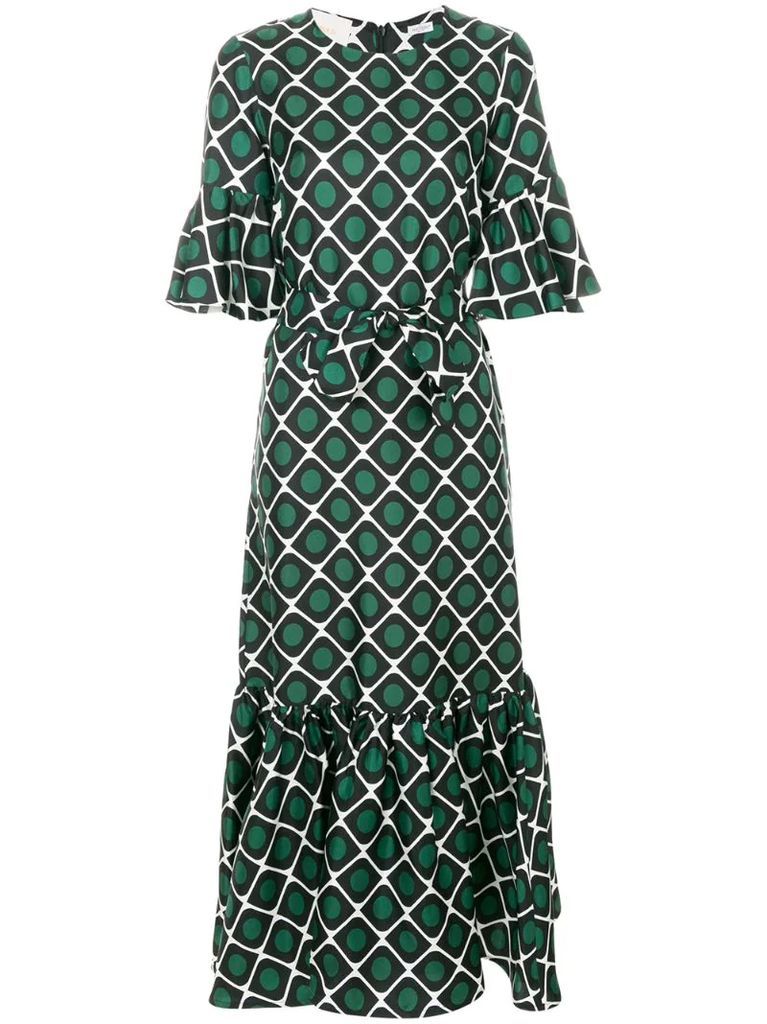 Curly Swing patterned dress