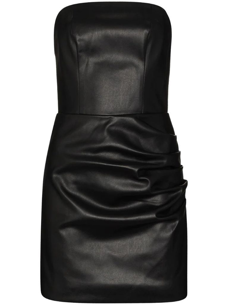 Connie faux leather mini dress