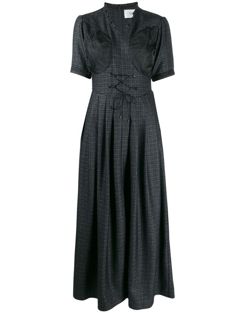 short-sleeve flared dress
