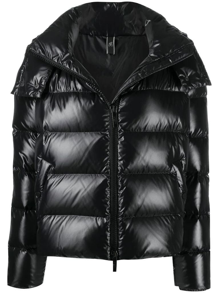 quilted short puffer coat