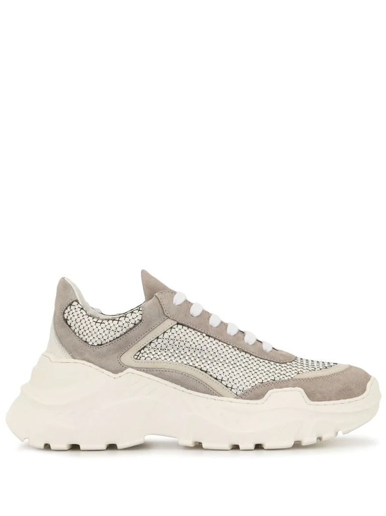 embellished chunky-sole trainers