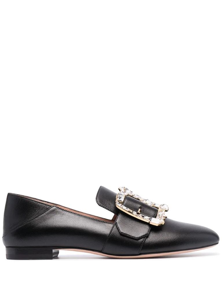 Janelle square buckle loafers