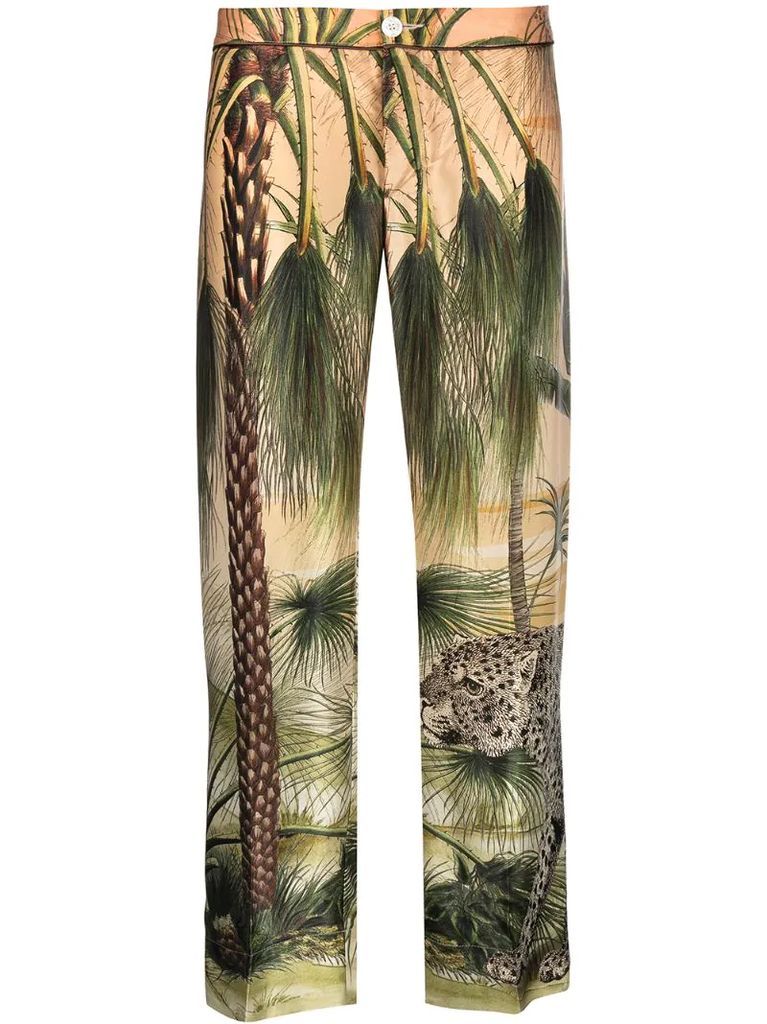 Jungle print trousers