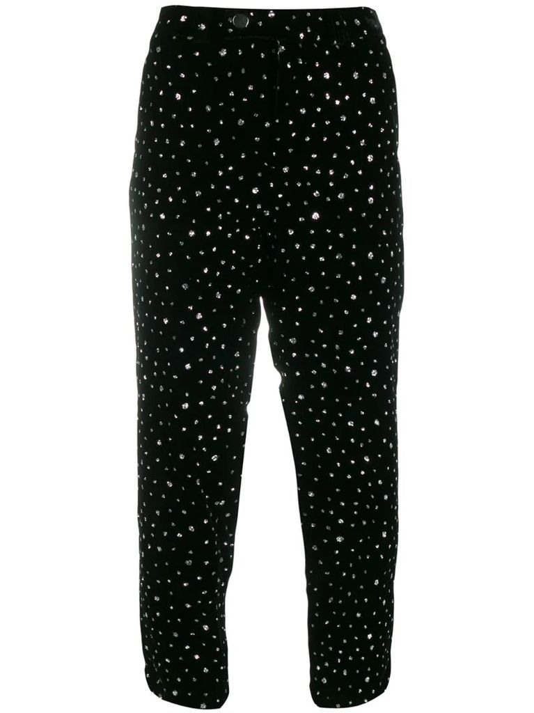 embellished crop trousers