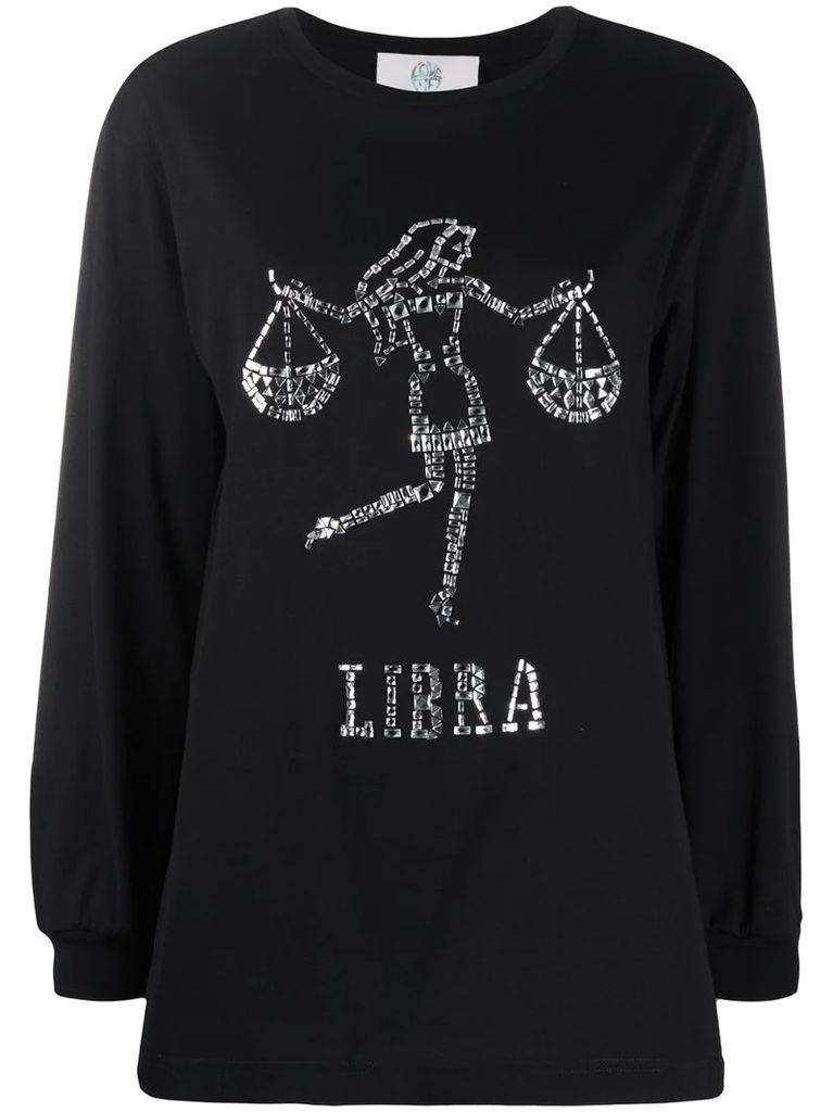 Libra crystal-embellished jumper