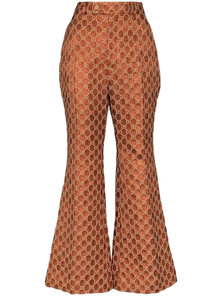 GG Jacquard flared trousers
