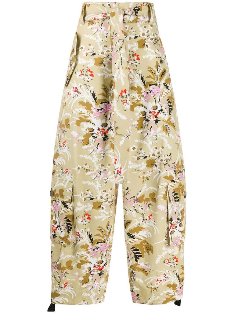 Delicate Flower cropped trousers