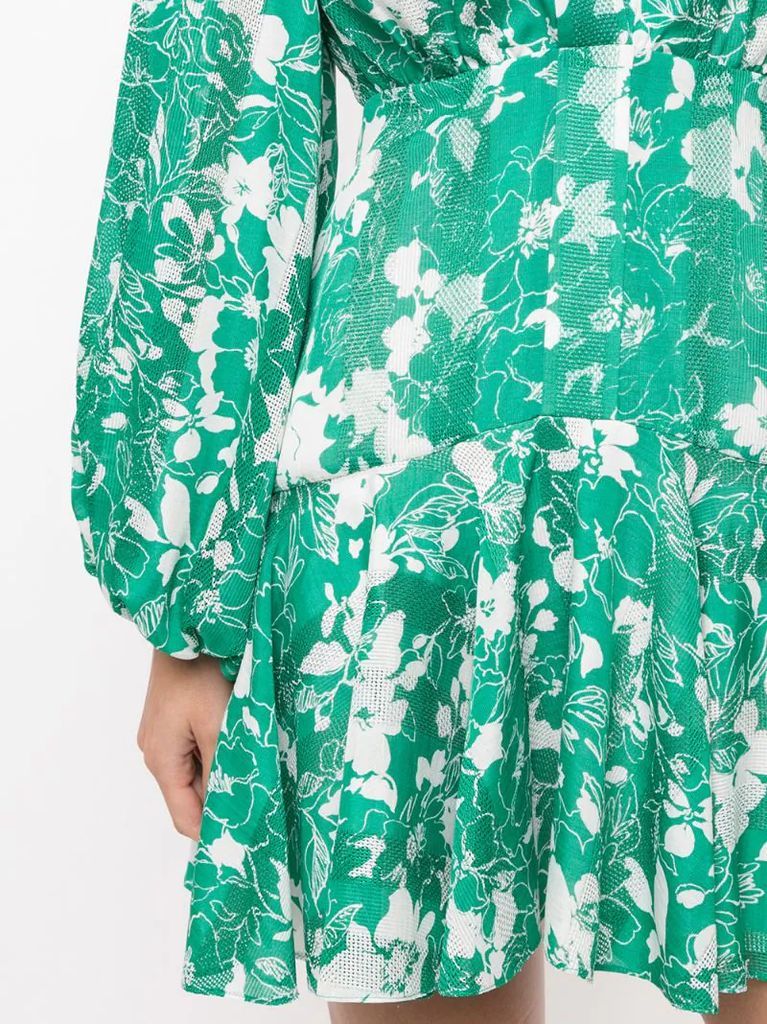 long sleeve floral print dress
