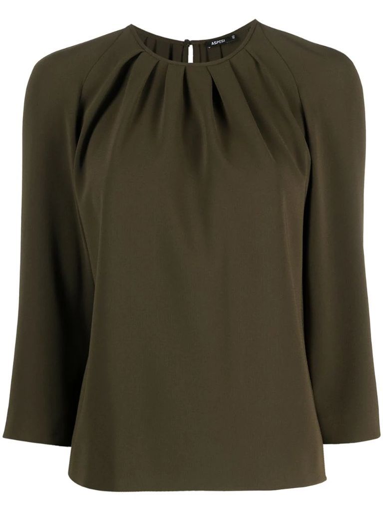 pleated blouse