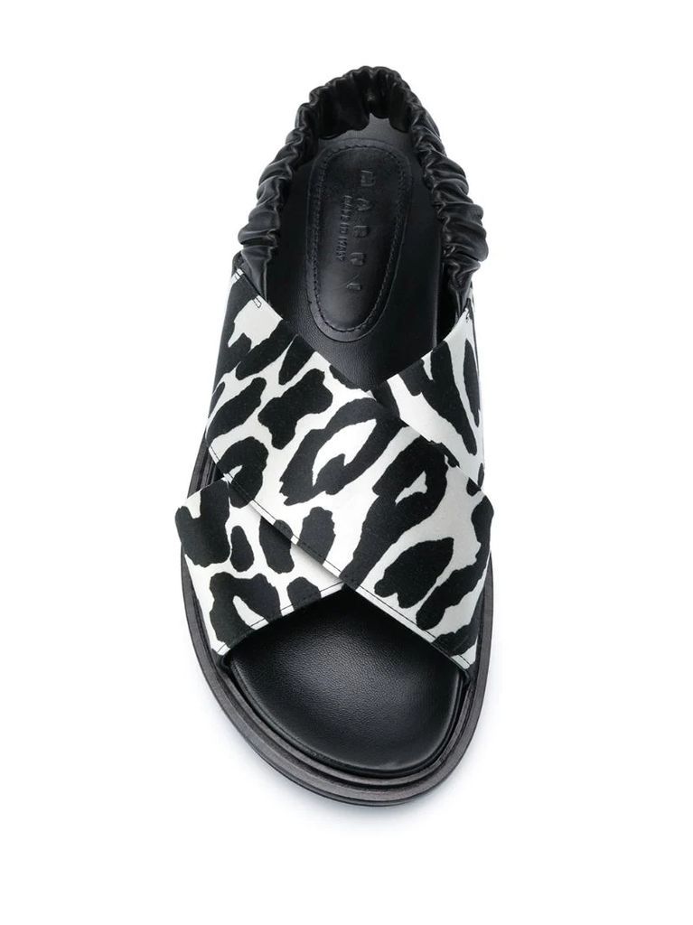 Fussbett leopard-print sandals