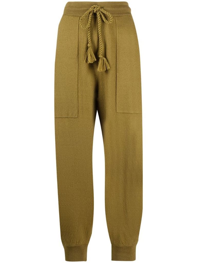 cropped drawstring trousers
