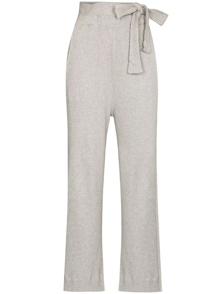 Lhasa ribbed-knit trousers