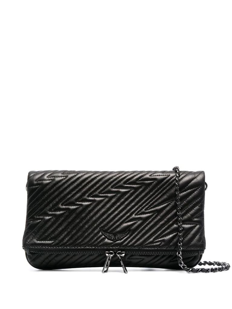 Rock Flashlight quilted clutch