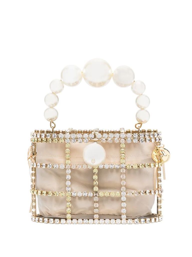 Holli pearl and crystal clutch