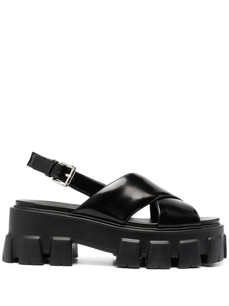 chunky sole singback sandals