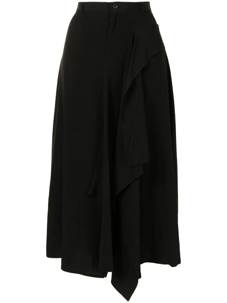 draped asymmetric skirt