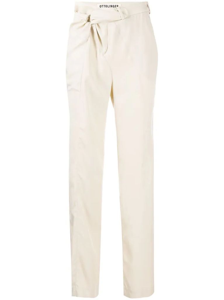 knotted tailored trousers