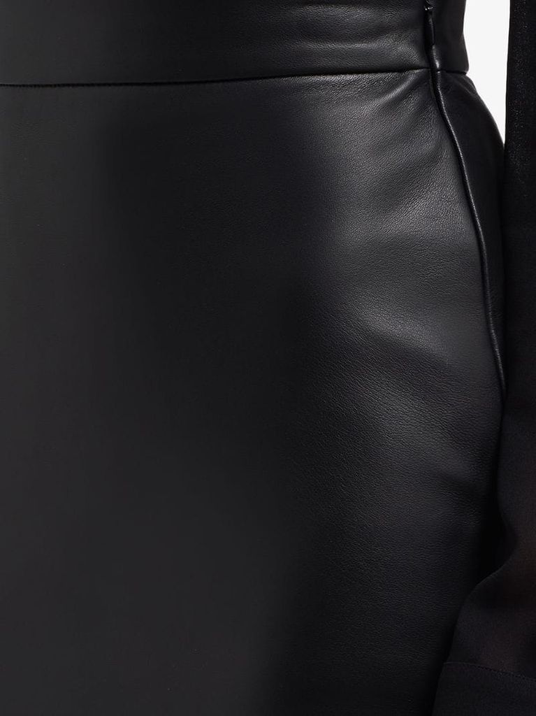 leather midi skirt