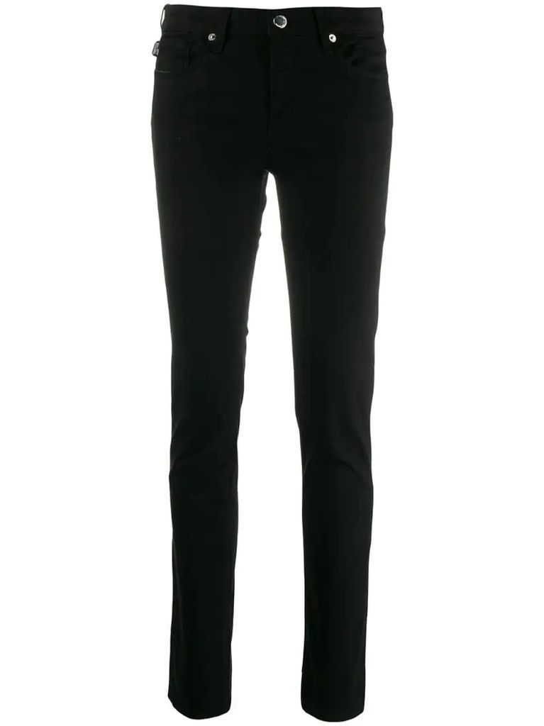 embroidered logo skinny trousers