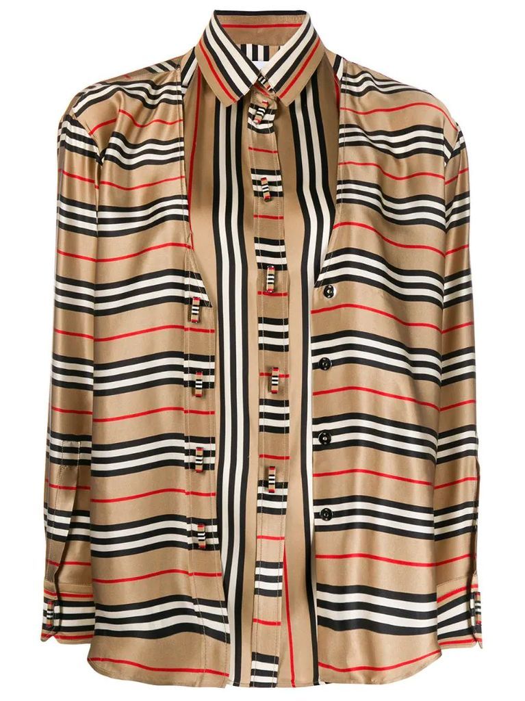 double-layer Icon Stripe shirt