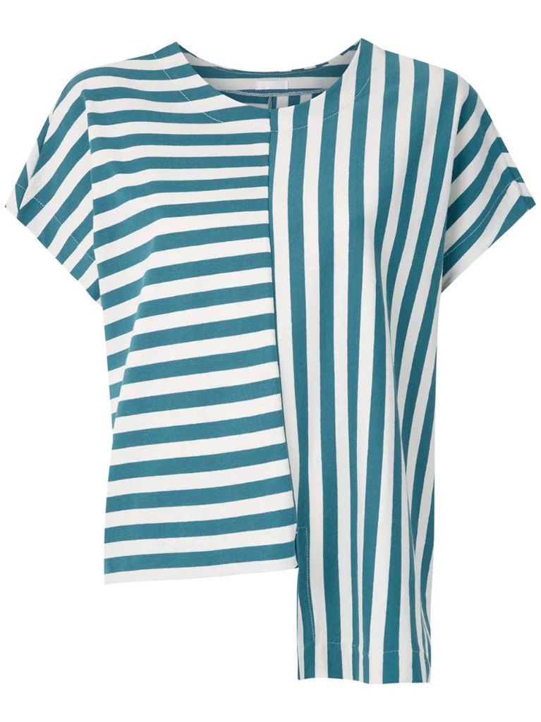 Summer Stripe asymmetric blouse