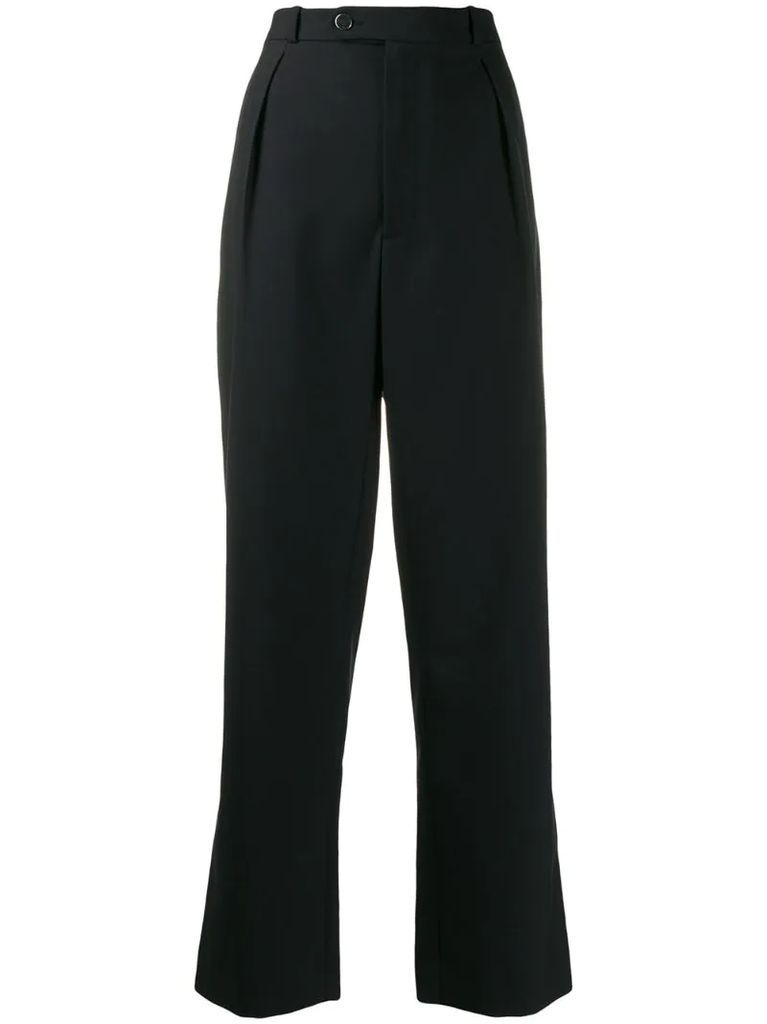high-waisted reversible trousers