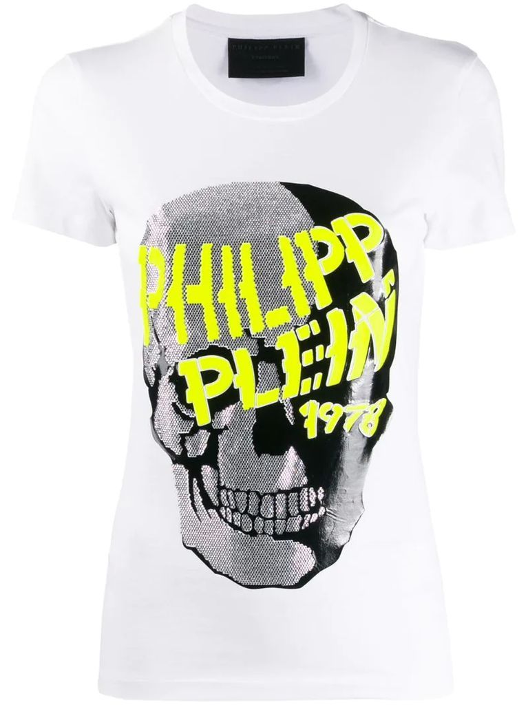Skull embellished short sleeve T-shirt