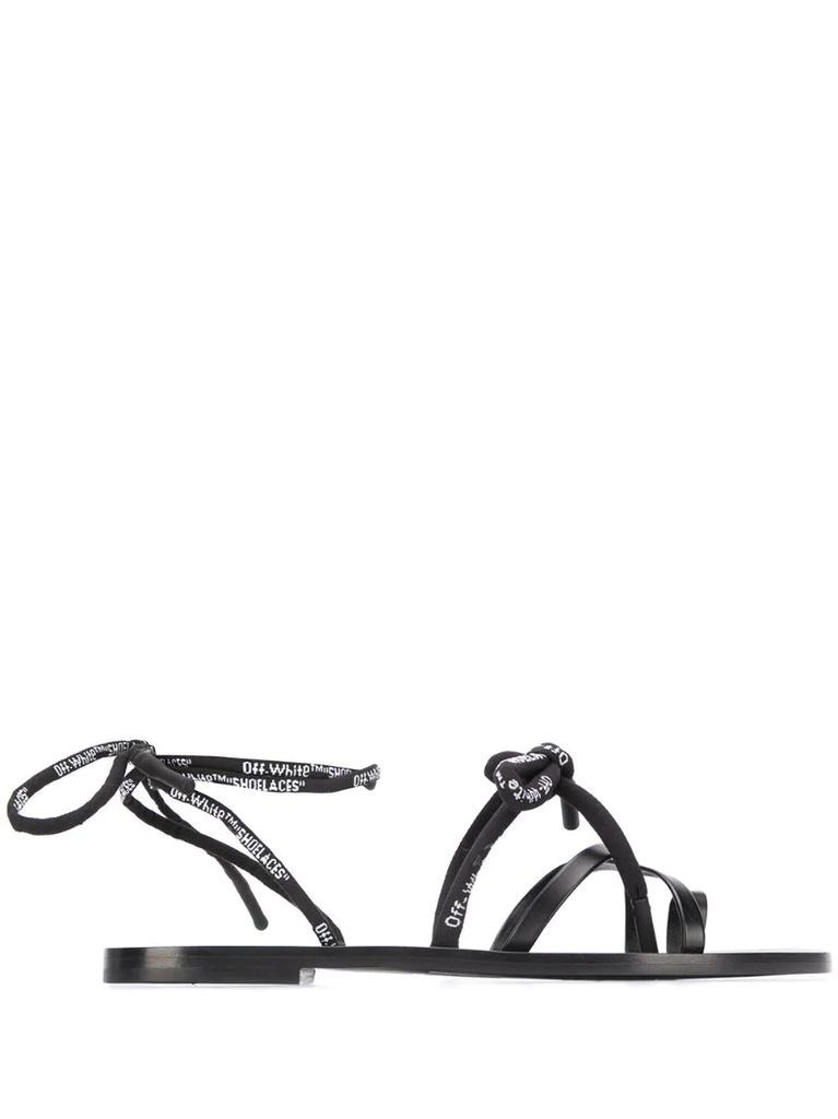 strappy shoelace sandals