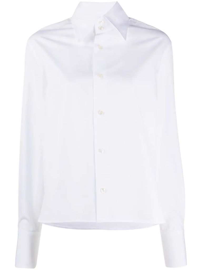 oversized pointed collar shirt
