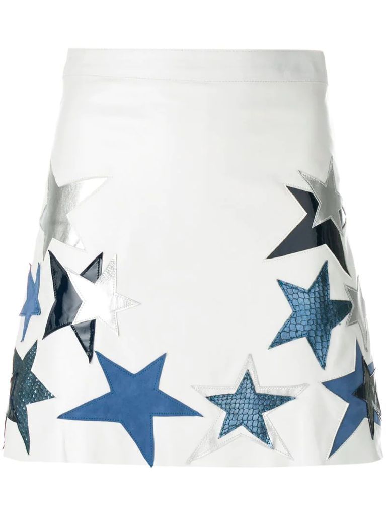 star patch a-line skirt