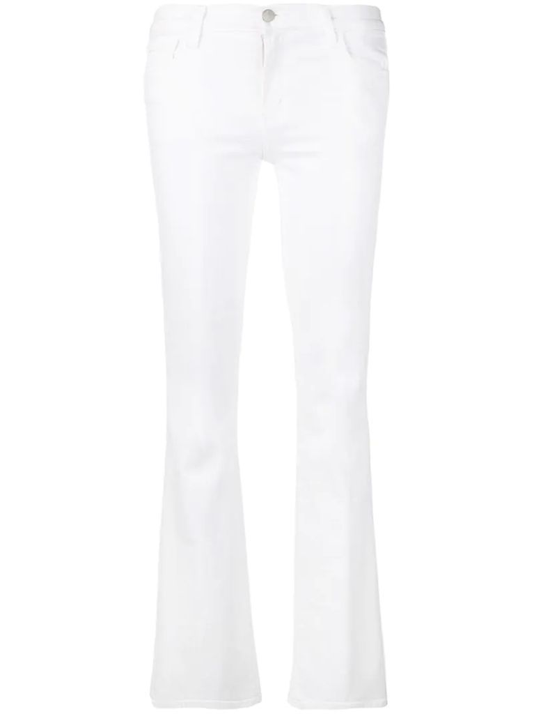 low-rise bootcut trousers