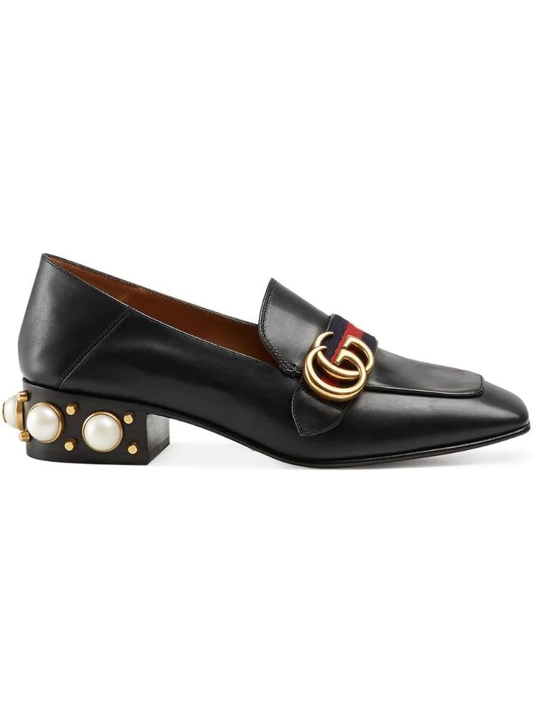 mid-heel leather loafer