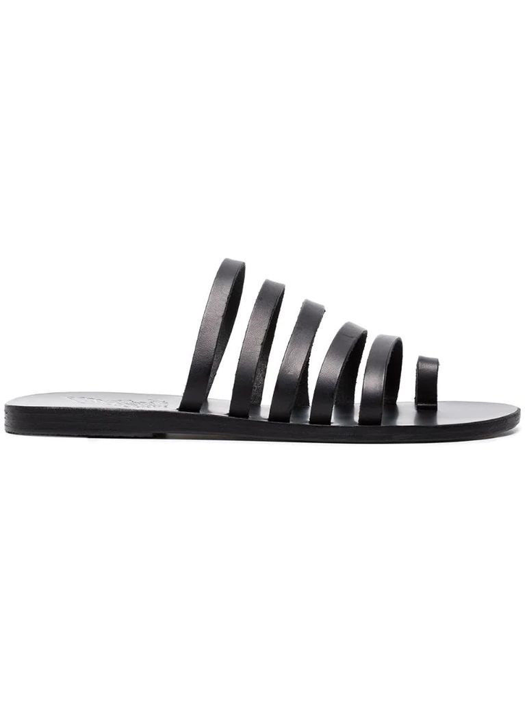 Black Niki Leather Sandals