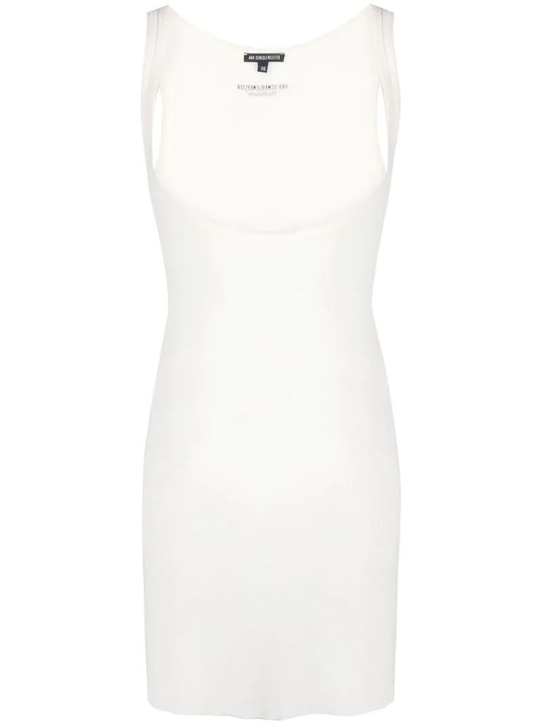 ribbed cut-out tank top