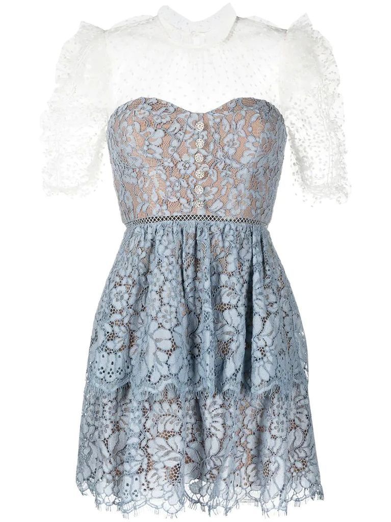 tiered lace dress