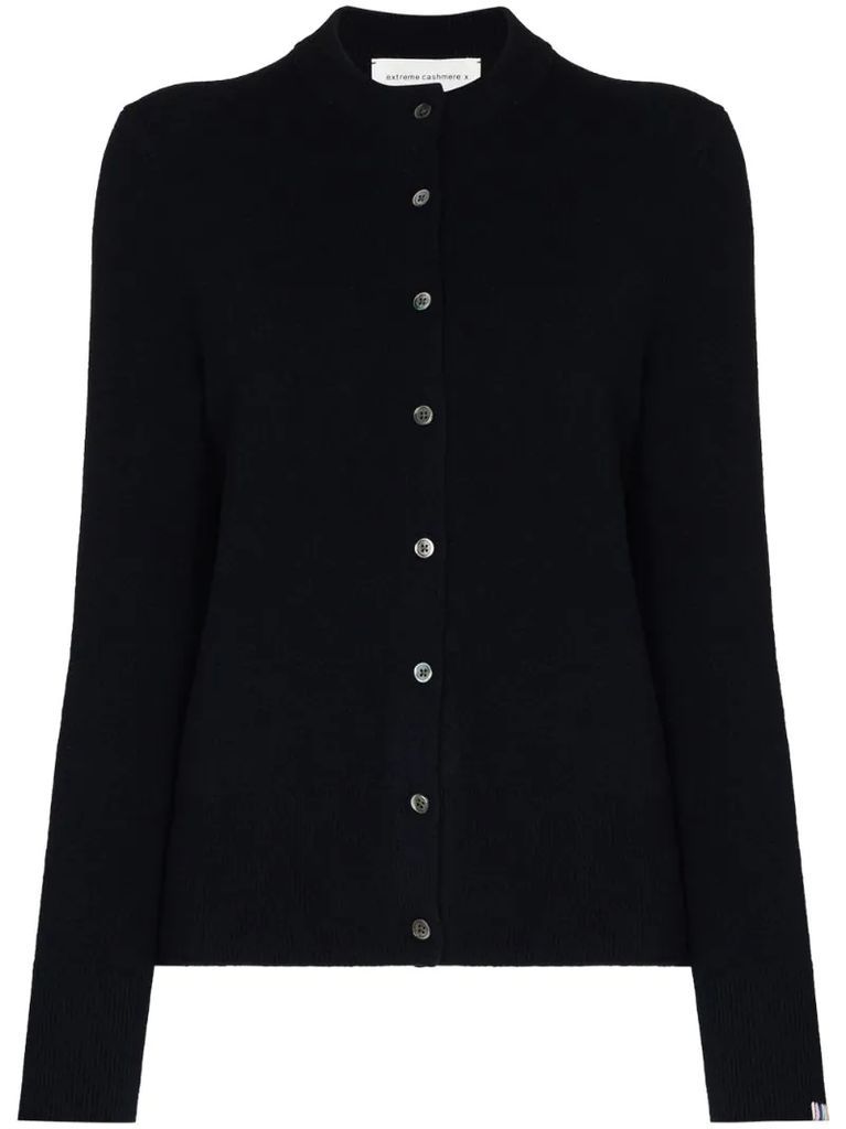 button-up cashmere cardigan