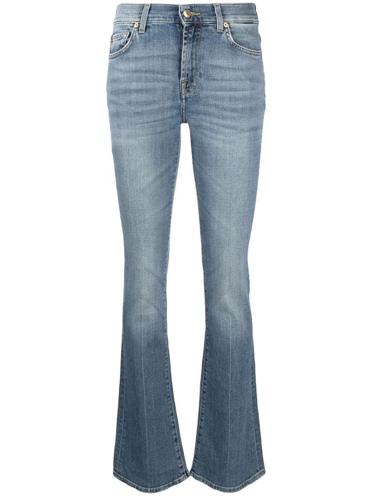 faded bootcut jeans